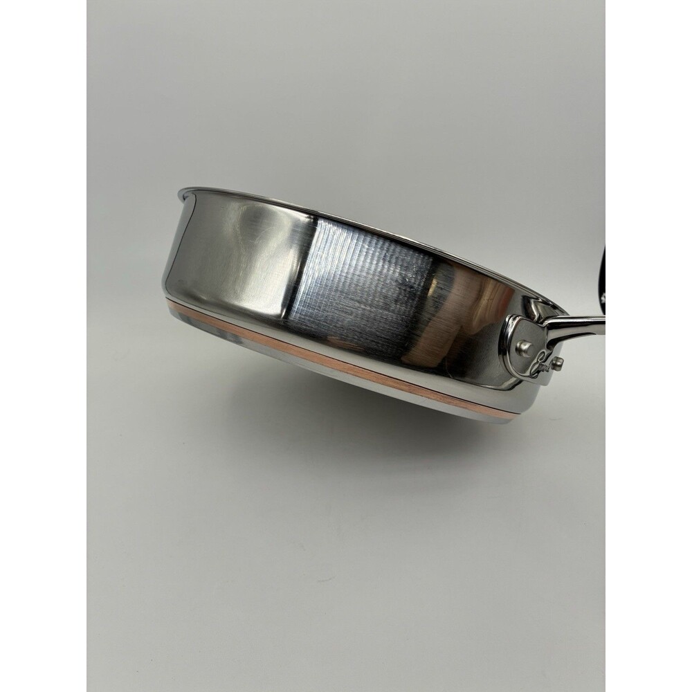 Emeril by ALL CLAD 3 Qt Sauce Pan 10" Saute Stainless Skillet W/ LID Copper Core - Picture 7 of 16